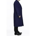 thumbnail image 2 of Alberto Nardoni Sapphire Indigo Blue Wool Blend Luxury Overcoat Topcoat Full Length, 2 of 3