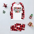 thumbnail image 1 of Conjunto de pijama familiar a juego con blusa y pantalones estampados a cuadros navideños para hombre, pijamas navideños para la familia, pijamas navideños para la familia., 1 of 6