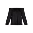 thumbnail image 4 of Time and Tru Women's Crinkle Off the Shoulder Blouse, S-XXXL, 4 of 4