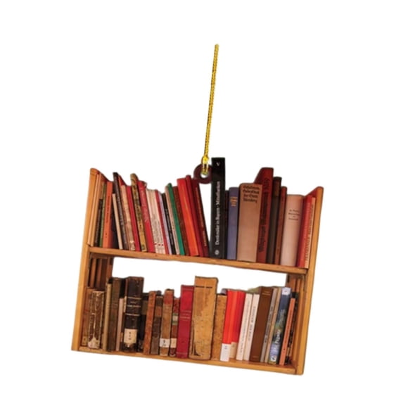 Adorno de Navidad con Forma de Libro BLESIY 8 cm Regalo para Amantes de los Libros