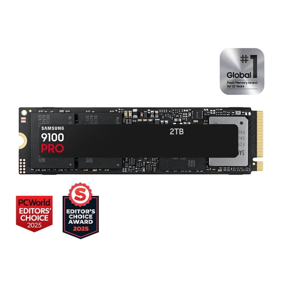 Samsung SSD 9100 PRO 2TB, PCIe 5.0x4 M.2 2280, Seq. Read Speeds Up to 14,700MB/s (MZ-VAP2T0B/AM)