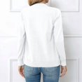thumbnail image 5 of Women'S Long Sleeve Button Down Crew Neck Classic Sweater Knit Cardigan White L, 5 of 6