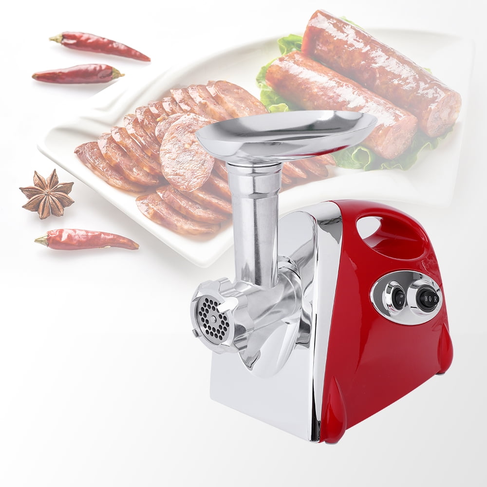 Lowestbest Electric Meat Grinder Sausage Maker with Handle, Red Lowestbest Electric Meat Grinder Sausage Maker with Handle, Red
