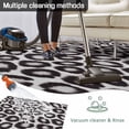thumbnail image 5 of Leopard Printed Outdoor Rug for Patio/Deck/Porch, Non-Slip Large Area Rug 5 x 7 Ft, Farmhouse Vintage Animals Black Grey Indoor Outdoor Rugs Washable Area Rugs, Reversible Camping Rug Carpet Runner, 5 of 8