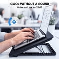thumbnail image 4 of Gopgoy Laptop Cooling Pad for Laptops, Laptop Cooler with 8 Quiet Cooling Fans for 12''-17.3'' Laptops, 6-Level Wind Speed with LCD Display, Height Adjustable Laptop Cooling Stand, 2 USB Ports, Black, 4 of 7