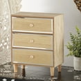 thumbnail image 2 of DecMode 3 Drawers Light Brown Wood Decorative Jewelry Box, 2 of 10