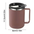 thumbnail image 3 of 430ml Double Wall Insulated Stainless Steel Coffee Tea Cup - Leak Proof, Rust Resistant, Cold & Hot Beverage Travel Mug with Sealed Lid Pink, 3 of 6