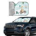 thumbnail image 2 of Yiaed Animals Riding Across The Sky Print Car Windshield Sunshade Front Auto Car Front Window Sun Shade Foldable Sun Visor Shield Cover Auto Accessories for Sedan SUV Truck-Medium, 2 of 5