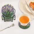 thumbnail image 5 of Haosy Set of 6 Drink Woven Coaster with Holder Heat Resistant Non-Slip Bar Coasters 4 Inches Lily Of The Valley, 5 of 7