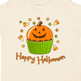 thumbnail image 4 of Inktastic Happy Halloween- cute pumpkin cupcake Boys or Girls Toddler T-Shirt, 4 of 5