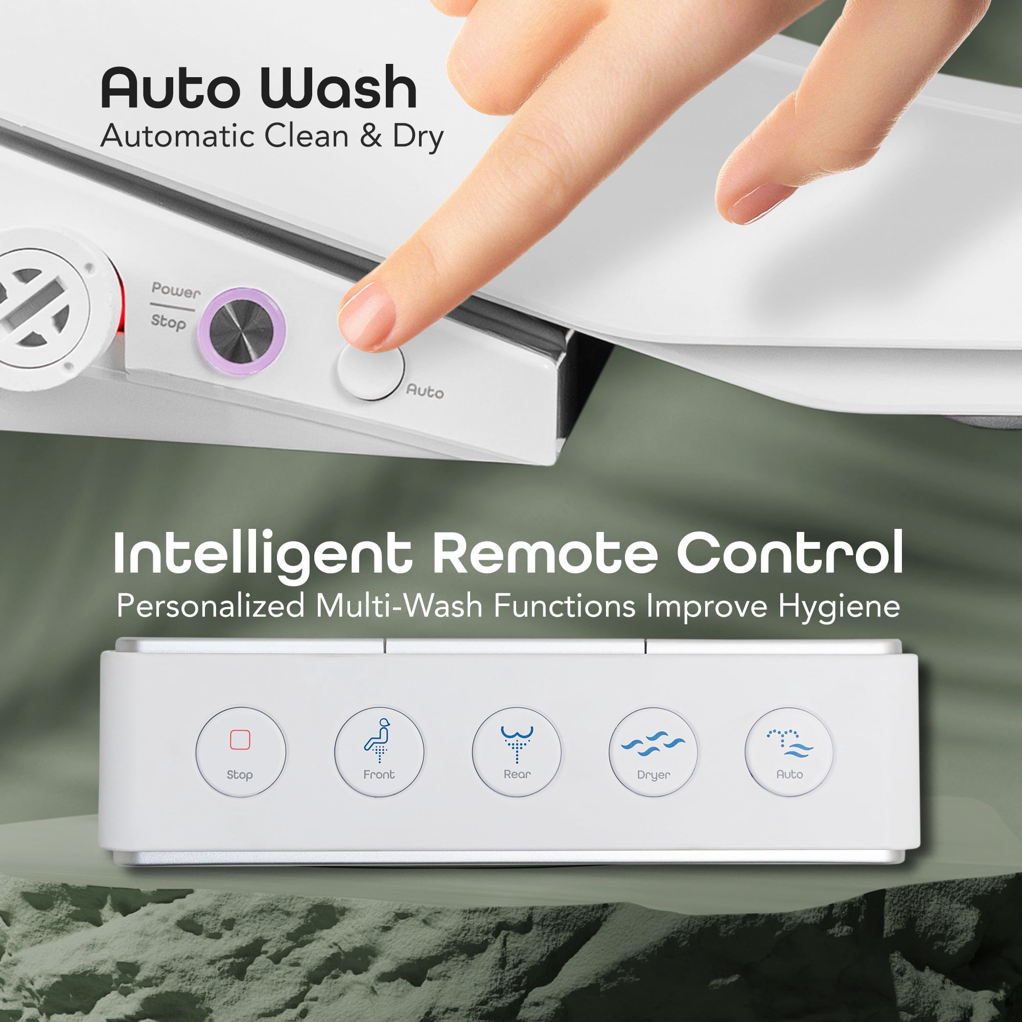 BidetMate 3500 Series Smart Toilet Seat with Heated Bidet, Dryer & Remote