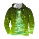 thumbnail image 1 of Sudadera con capucha para hombre, informal, con cordón, estampado navideño, deportiva, blusa de poliéster, 1 of 4
