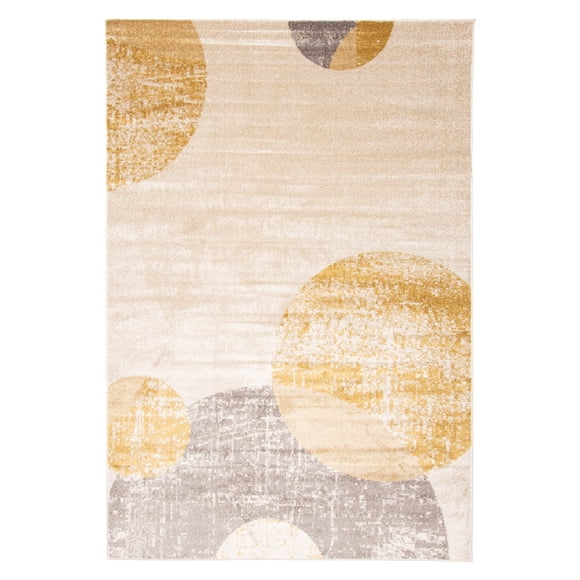 Bellagio Ivory/Gold Polypropylene Rug 6'7" x 9'6"