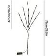 thumbnail image 5 of Led Branch Light Battery Operated Lighted Branches Vase Filler Willow Twig Lighted Branch 30 Inch 20 LED for Christmas Home Party Decoration Indoor Outdoor Use Pack of 2 Warm White, 5 of 6
