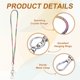 thumbnail image 3 of Uxcell Bling Lanyard, 19"/48cm Rhinestone Crystal Lanyard Chain Diamond Neck Strap Keychain with Metal Clasp & Keyring for Office ID Card Badge Keys Women, Multi-Color, 3 of 6