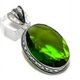thumbnail image 2 of Natural Peridot Gemstone Handmade 925 Sterling Silver Jewelry Pendant 2.21", 2 of 2