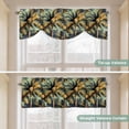 thumbnail image 5 of Tie Up Valance Curtain for Kitchen, Watercolor Tropical Plant Palm Leaf Rod Pocket Short Curtains Adjustable Tie-Up Shade Valances, Summer Leaves Window Treatment for Bathroom Living Room Bedroom, 5 of 9
