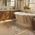 thumbnail image 5 of Lahome Decor 2'x3' Boho Vintage Area Rug,2x3ft Washable Living Room Rugs,Small Entryway Rug,Traditional Non-slip Carpet,Low Pile Foldable Ultra-Thin Vintage Rug for Indoor Front Entrance Kitchen,Red, 5 of 12