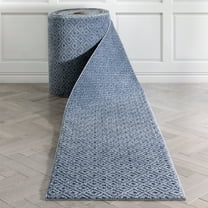Well Woven Custom Size Runner - Choose Your Length - Piano Light Blue Tribal Diamond Geometric 27 Inches Wide x 60 Feet Long Runner (27" x 60' Runner) Rug