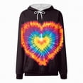 thumbnail image 4 of Godom Women's Hoodies Long Sleeve Sweatshirts Drawstring Pullover Tops with Pocket Casual Tiedye Gradient Print Hooded, 4 of 6