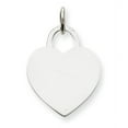 thumbnail image 1 of 14K White Gold Medium Engravable Heart, 1 of 2