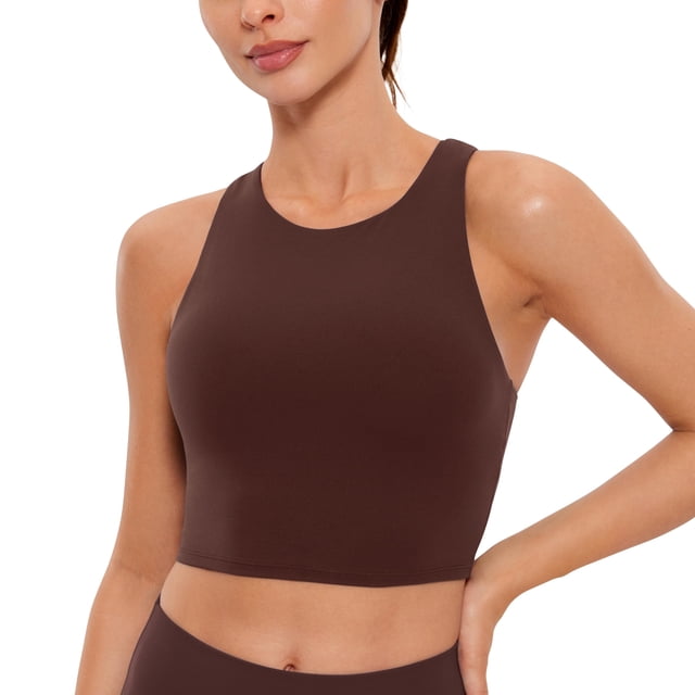 Sostén CRZ YOGA Butterluxe Cuello Alto Espalda Deportiva con Relleno Taupe M