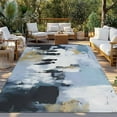 thumbnail image 3 of Fsddascl Abstract Blue Black Outdoor Rug for Patio/Deck/Porch, Non-Slip Large Area Rug 5 x 8 Ft, Vintage Simple Oil Painting Art Indoor Outdoor Rugs Washable Area Rugs, Reversible Camping Rug Carpet, 3 of 5