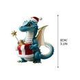 thumbnail image 3 of Nrmvnmi Christmas Dragon Hanging Ornament,Christmas Dragon Santa Acrylic Christmas Hanging Ornament Acrylic Festive Decoration Ornament Car Window Pendant Decor, 3 of 3