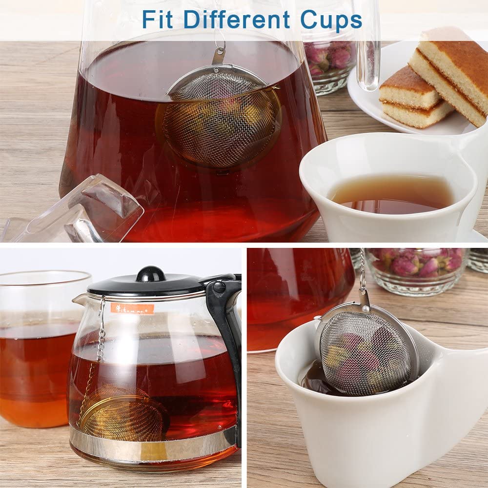 Buy Stainless Steel Mesh Tea Mesh Tea Infuser Reusable Strainer Loose Tea Leaf Spice Stainless Steel Filter