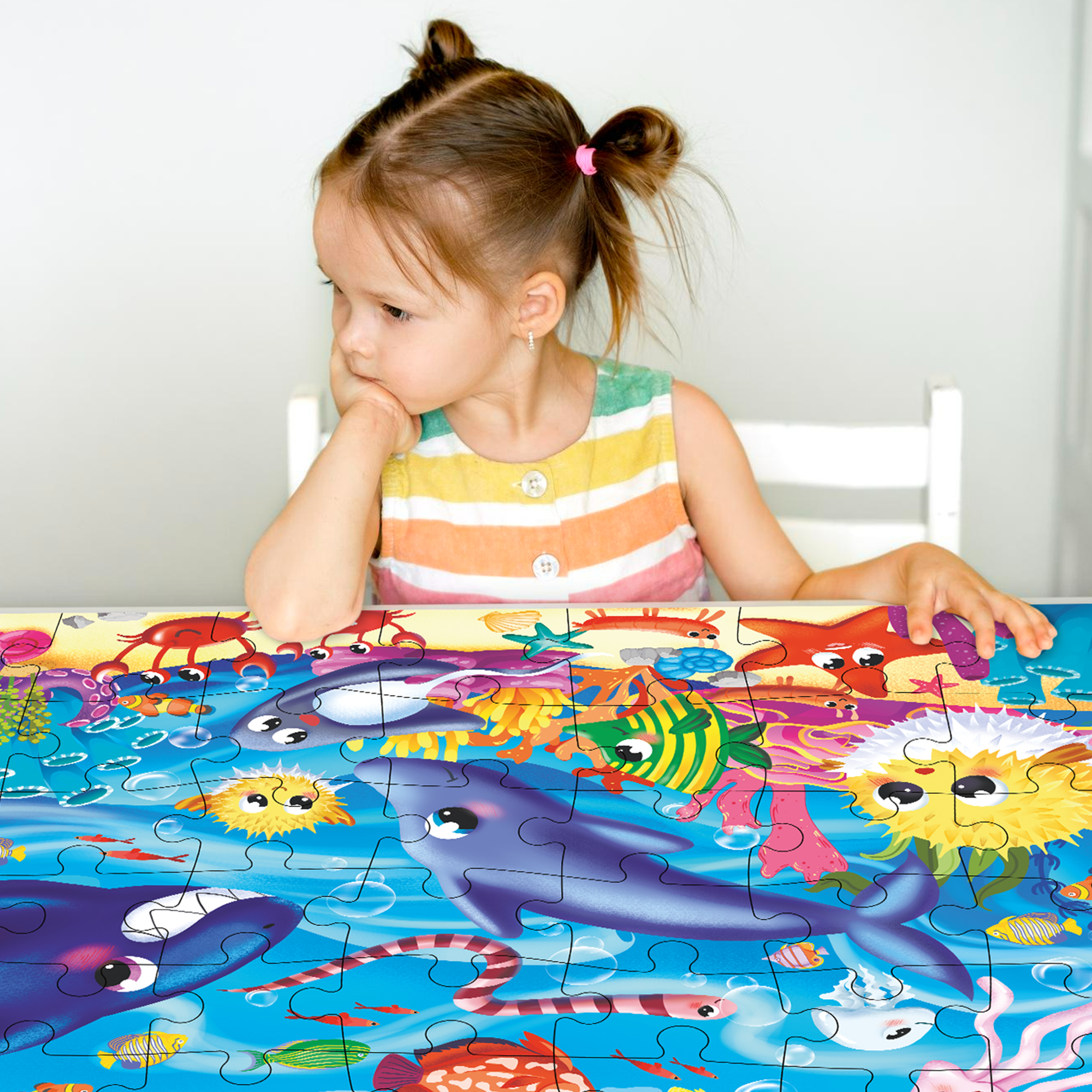 Giant Floor Puzzles for Kids - Ages 4-6 - Ocean 2x3 Feet 48 Piece Puzzles for Toddlers 3-5 by QUOKKA