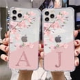 thumbnail image 2 of Ottwn-funda de teléfono con letra inicial A Z, carcasa transparente con flores rosas de lujo para iPhone 13, 11 Pro Max, 12 Pro Max, Mini, X, XR, 7, 8Plus Fivean unisex, 2 of 2