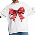 thumbnail image 3 of Camisetas informales de manga corta con lazo navideño para hombre, camisetas gráficas, 3 of 8