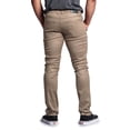 thumbnail image 3 of Victorious Men's Coated Slim Fit Moto Pants Biker Jeans - Khaki - 38/32, 3 of 6