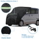 thumbnail image 5 of Cubierta de capó y parabrisas de automóvil Unique Bargains para K CAR Tamaño M 210D algodón sinoquímico 102.76" L con tira reflectante cubierta de protección impermeable al aire libre negra, 5 of 7