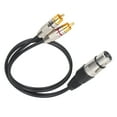 thumbnail image 4 of Y Splitter Patch Cable, Long Service Life Flexible PVC Sheath XLR TO  Audio Splitter  for Microphone for Connect Mixing Console for Recorder Female Plug, 4 of 7