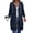 Navy women plus size shacket a1, variant on Aaihamo Women's Plus Size Fall Winter Hooded Zip Up Shacket Casual Loose Outwear Solid Basic Coat, Red 5XL