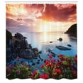thumbnail image 3 of Ambesonne Beach Shower Curtain, Poppy Carnations Spring, 69"Wx75"L, Multicolor, 3 of 3