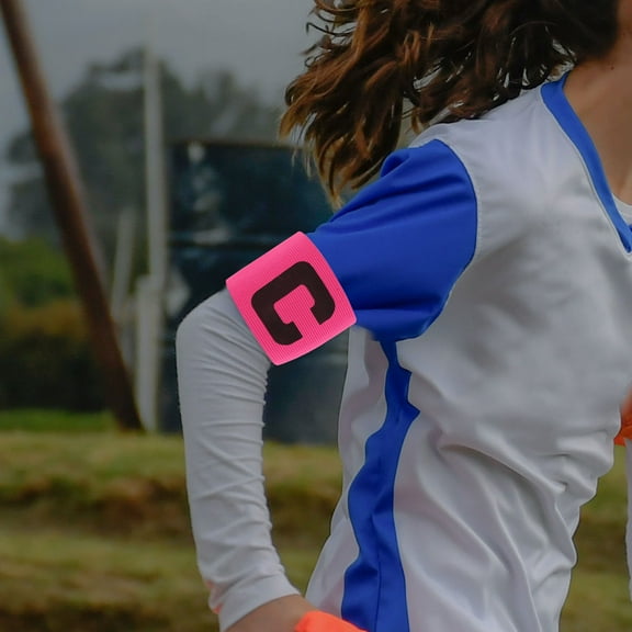 Raindrops 6Pcs Rosy Nylon Captain Bands Soccer Armband Youth And Adult Players Identification Warmth Protection