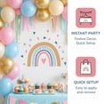 thumbnail image 5 of Unique Bargains 4 Sets Peel and Stick Wall Stickers Rainbow Hearts Dots 23.6" x 15.7", 5 of 8