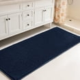 thumbnail image 1 of Alfombra de baño SUBRTEX, suave, corta, de felpa, absorbente, azul marino, 1 of 9