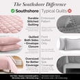 thumbnail image 4 of Southshore Fine Linens Vilano Reversible Oversized Quilt Set, 110 GSM Double Brushed Microfiber, 120 GSM Fill, Lightweight, 3 Piece, 1 Quilt and 2 Standard Shams, Pastel Pink, Full/Queen, 4 of 10