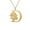 D, variant on Initial Letters Necklace with Rose for Women Stainless Steel 26 Alphabet Pendant Charm with Chain Gold Plated L