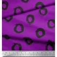 thumbnail image 2 of Soimoi Purple Cotton Jersey Fabric Line & Circle Geometric Fabric Prints By Yard 58 Inch Wide, 2 of 3