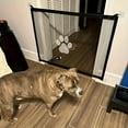 thumbnail image 3 of XIBUFE 2026 New Retractable Expandable Mesh Dog Gate for Indoor and Outdoor Use - Tall Free Standing Pet Barrier with Door, Fits Stairs, Wide Doorways(Extra Long), 3 of 7