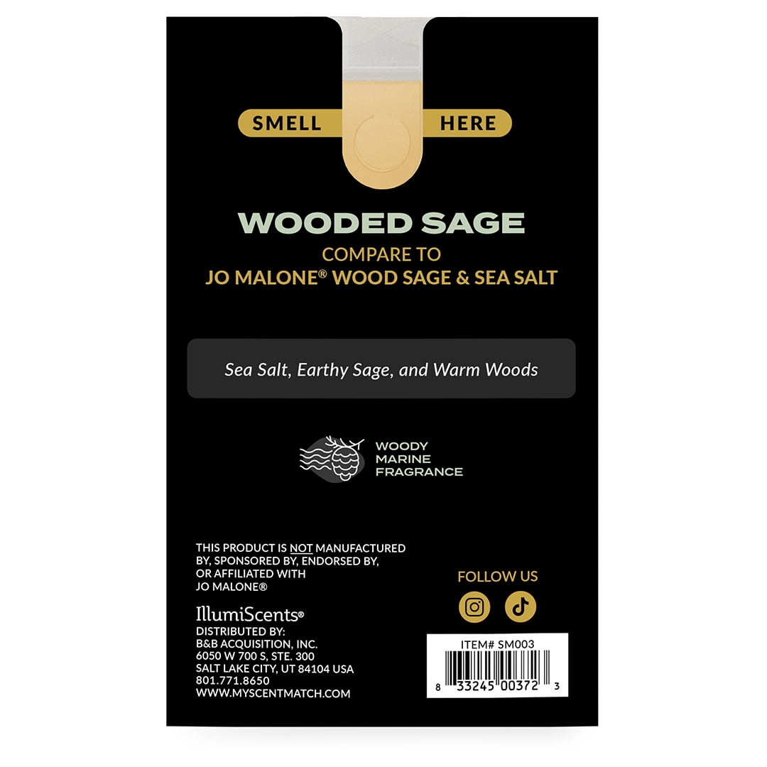 (3 pack) IllumiScents ScentMatch, 3 oz Wax Melts, Wooded Sage (compare to: Jo Malone - Wood Sage & Sea Salt)