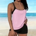 thumbnail image 4 of Nfurl Tankini Swimsuits for Women with Boyshorts Tummy Control Modest Tankini Bathing Suits 2 Piece Ladies Swimwear Summer Vacation Pink,Size L, 4 of 5