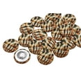 thumbnail image 1 of IBA Indianbeautifulart Orange 2 Holes Canvas Round Buttons For Sewing 1 Inch Leopard & Tiger Animal Skin Printed Handmade Decorative Buttons Pack Of 50, 1 of 7