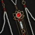 thumbnail image 3 of Perla cintura cadena vientre cadena cinturón cuerpo cadena accesorios joyería para mujeres y niñas Hanfu cintura cadena larga borla perla Shuxiu Wang 1327533060080, 3 of 5