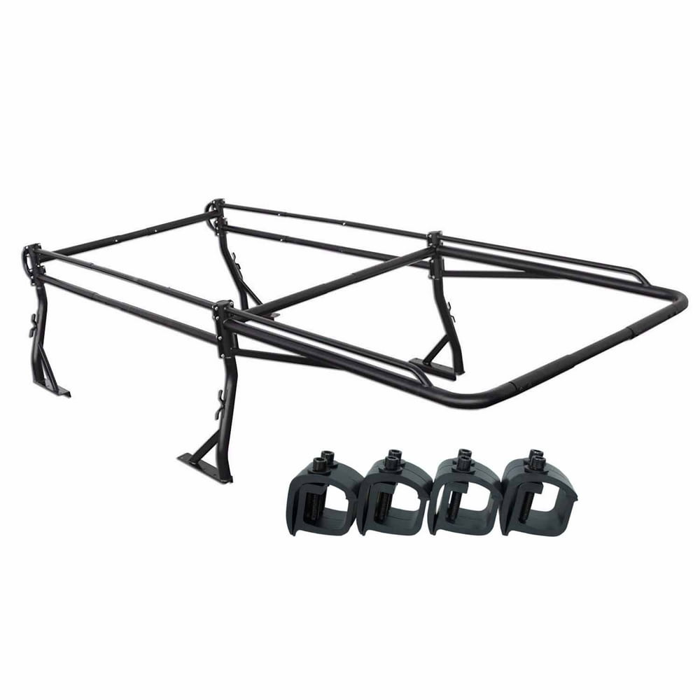 AARacks Model X398Clamp Short Bed Truck Ladder Rack Side Bar with Long Cab Ext. (8) Non