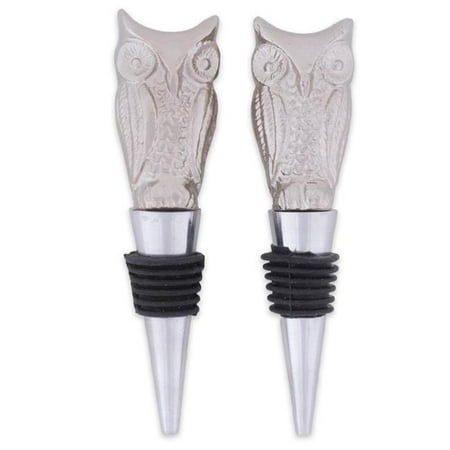 

Silver Owl Bottle Stopper - Set of 2